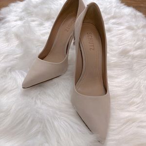 Never worn new with tags Schutz 7.5 suede pumps. Beautiful neutral & sexy shape